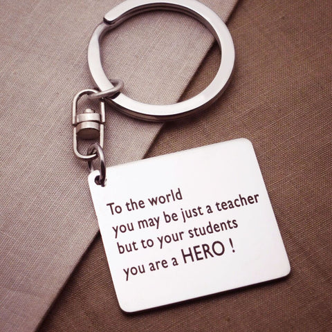 Teacher Hero Keyring