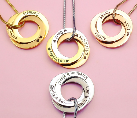 Interlinked Love Rings Necklace