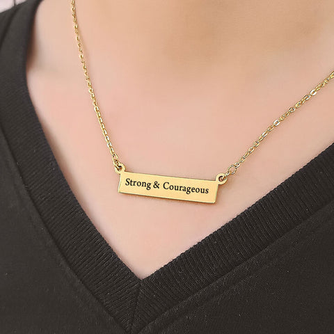 Jess Name Bar Necklace