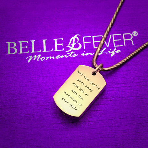 Memory Tag Personalised Cremation Necklace