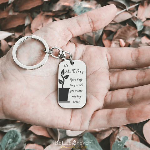 TEACHER'S HEART TAG KEYRING