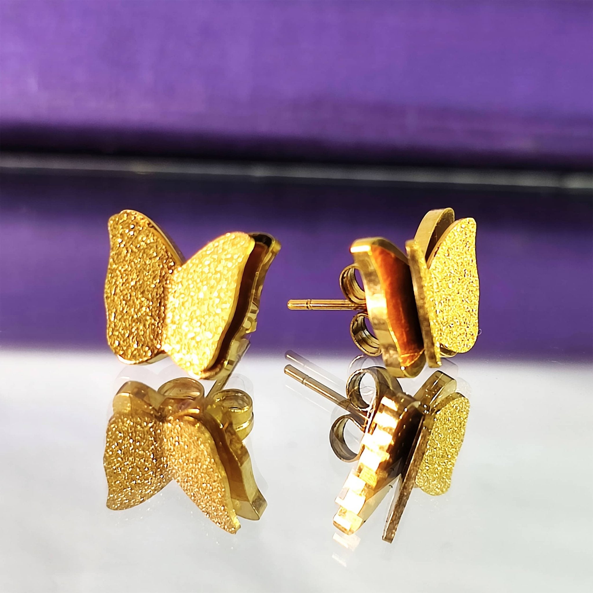 AddOn Special - Sparkling Butterfly Stud Earrings - BELLE FEVER product image