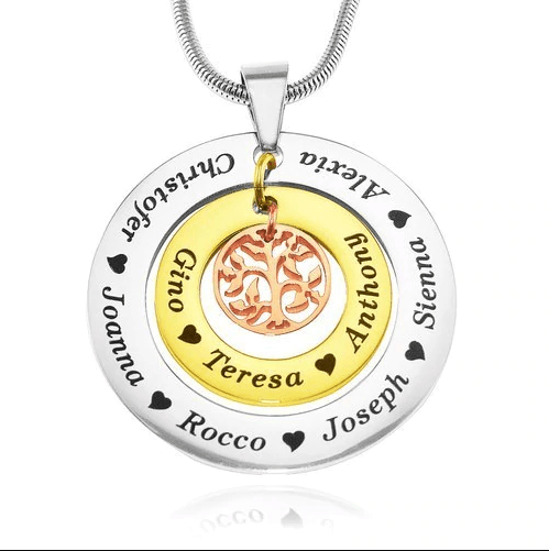 Personalised Circle Friendship Necklace Set | Posh Totty Designs