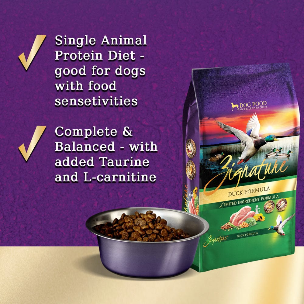 zignature duck dog food