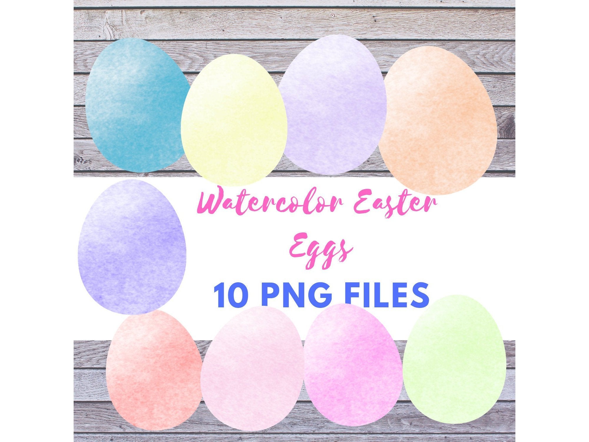 Pastel Watercolor Easter Eggs Clip Art - 10 Transparent PNG Images Ins – JP  Designs and Gifts