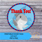 Printable Shark Birthday Party Favor Thank You Tags - Perfect for Shark Themed Birthday Parties! DIY Print at Home Label Favor Tags PDF PNG
