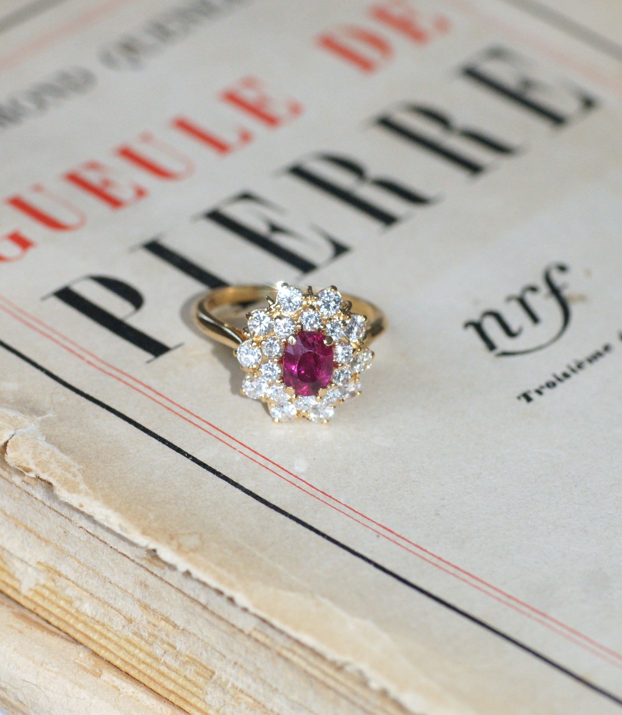 bague marguerite rubis galerie penelope