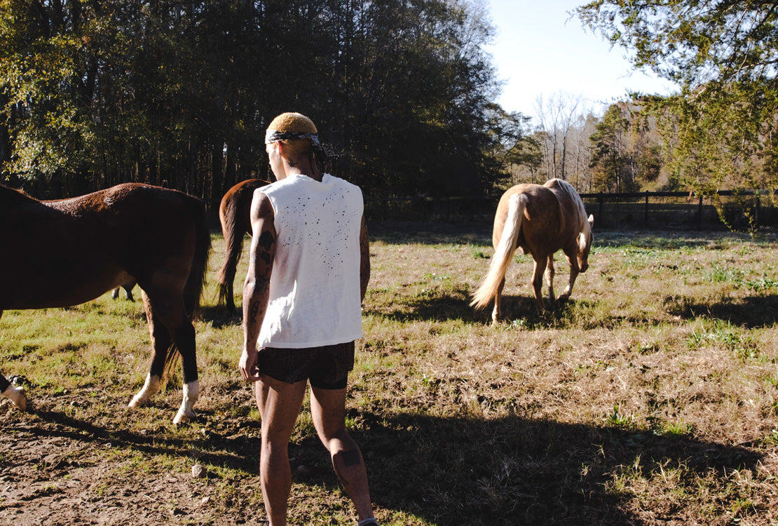 Tayler Ayers with horses