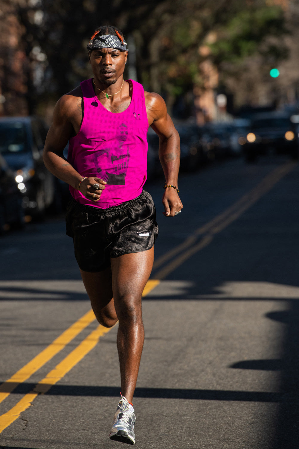 Thai Richards running yellow line