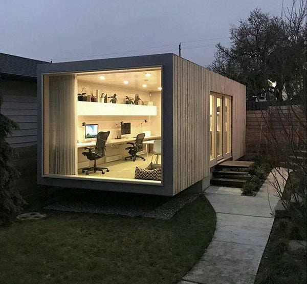 3. A Large Window A shipping container without no window would feel claustrophobic. You must make way for air to air to flow in and out of your container office.  Put your window at either end of the container so that you can create a cross breeze that keeps you calm and relaxed.