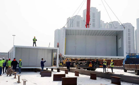 Container Hospital - Shipping containers to the rescue – from site offices to isolation wards Repurposing shipping containers has become more prevalent over the years and especially during the outbreak of COVID-19. The dramatic number of cases led to urgent need of isolation wards and makeshift dormitories as well as temporary on-site working spaces for officials and medical staff to combat the situation.  Shipping containers were the perfect solution as they can be transported and set up quickly. As COVID-19 cases dwindle, the facility can be dismantled and removed quickly without much hassle.  We also witnessed similar events worldwide: