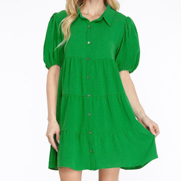 Green SOLID Dress