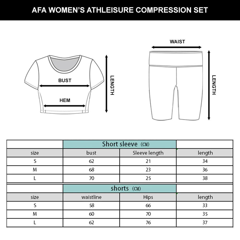 Women's Athleisure Compression Size Chart