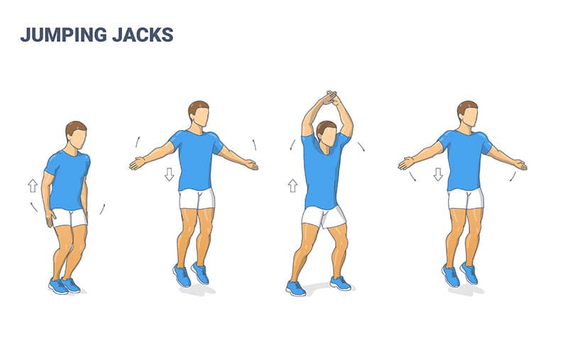 3 Levels of Jumping Jacks 