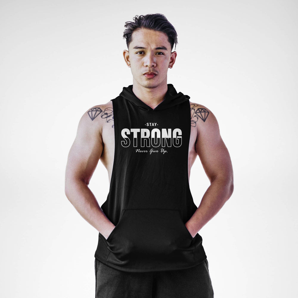 Stay Strong Never Give Up Openside Hoodie by Awtsu Fitness