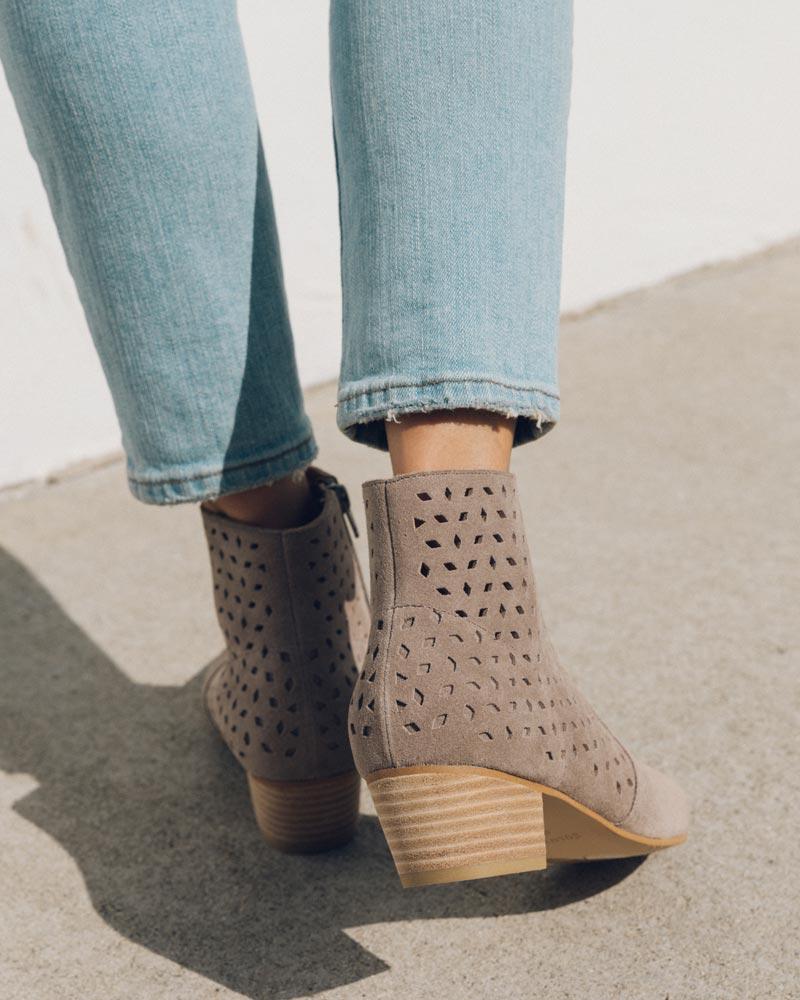 perforated bootie