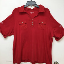 Craft & Barrow Red top with buttons and 2 pockets in front size 2X