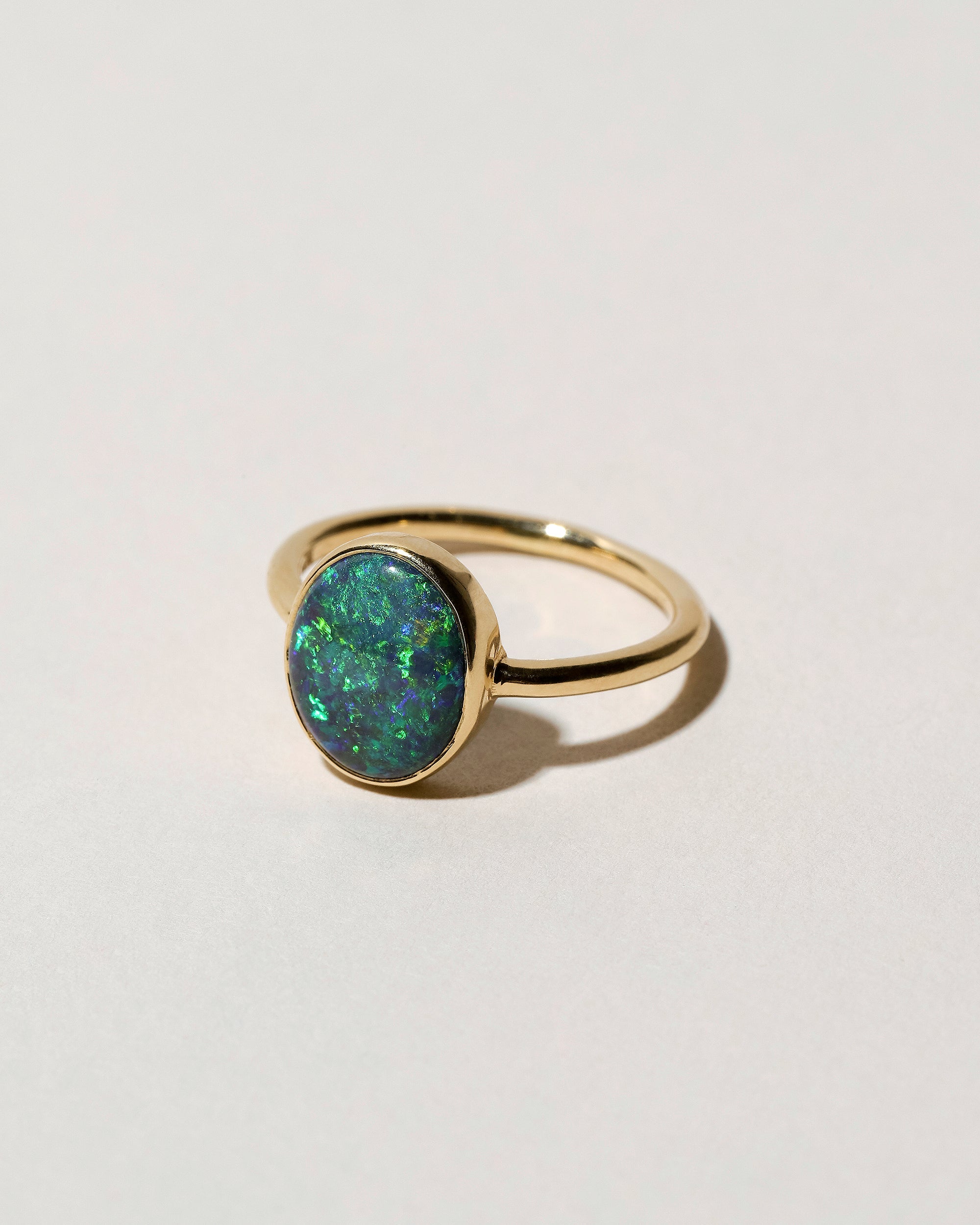 Australian Black Opal Ring | Mociun