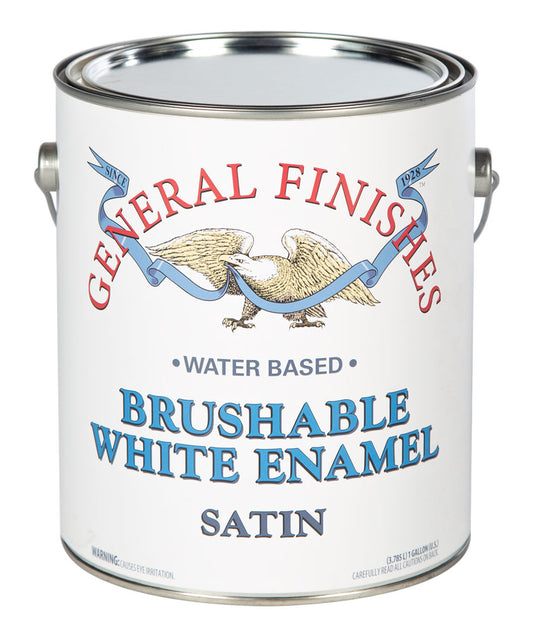 General Finishes Brushable White Enamel - Water Based - Satin - Gallon