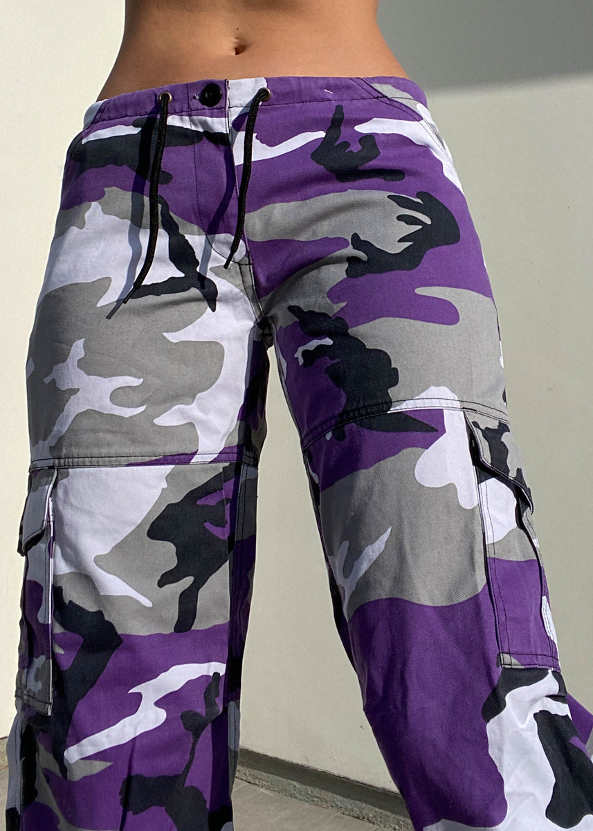 Purple Camo Cargo Pants (S) – Retro and Groovy