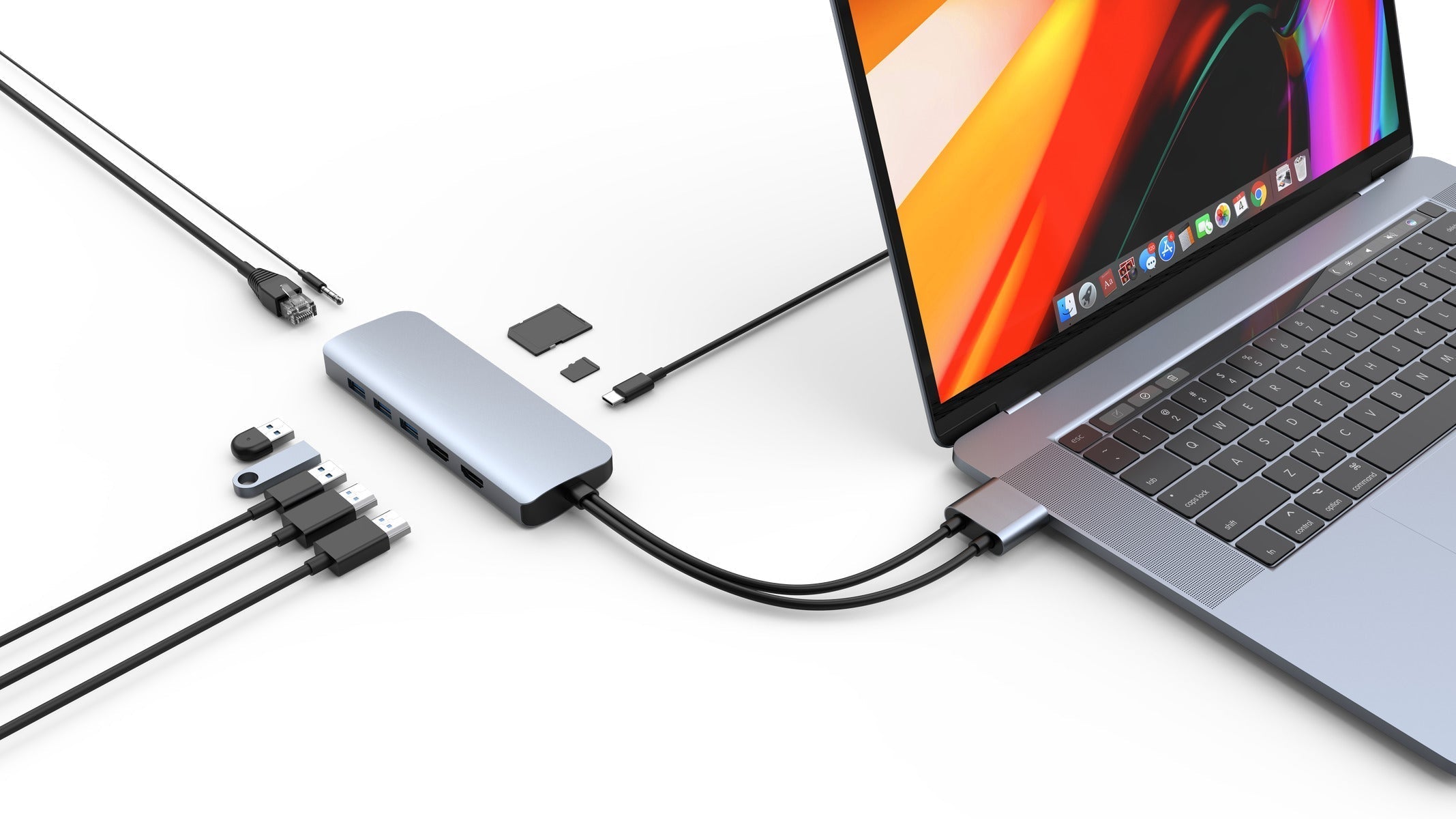 Hyper® HyperDrive VIPER 10-in-2 USB-C Hub - Silver