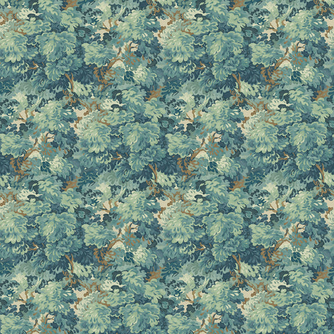 Linwood | Wallpaper | English Oak | Blue