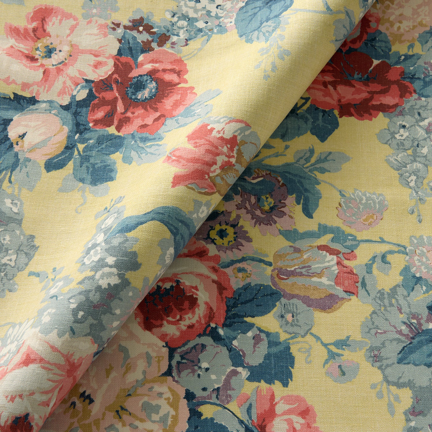 Albertine – Lemon Yellow | Curtain Fabric UK | Linwood