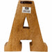 Hand Carved Wooden Embossed Letter A - Simply Utopia