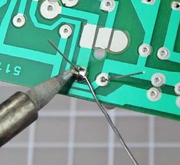 solder being applied