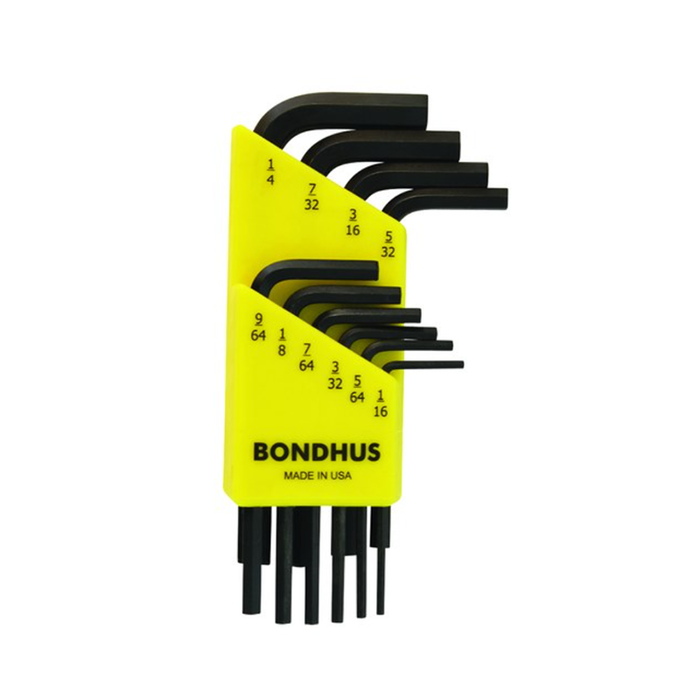 Bondhus 12238 ProGuard Hex End L-Wrenches Set, 1/16" - 1/4", 10 Pc.