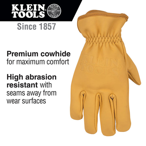 Klein Tools - 60189 - Leather Work Gloves, X-Large, Pair