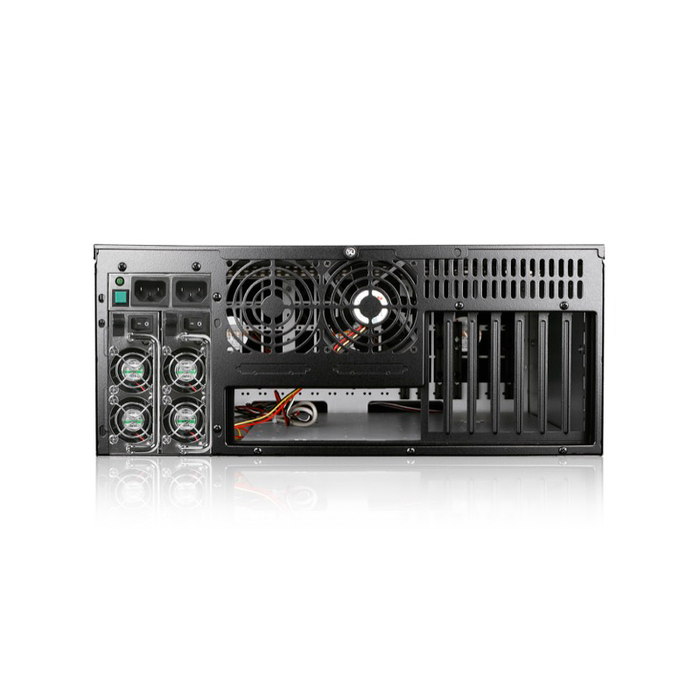 iStarUSA D-407L-50R8A 4U High Performance Rackmount Chassis with 500W Redundant Power Supply