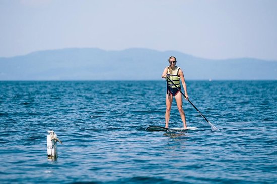 Paddleboarding is becoming increasingly popular on Lake Champlain