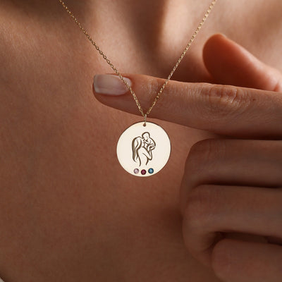 Thoughtful mother's day gifts birth stone necklace