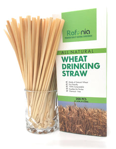 All Natural Wheat Drinking Straw  [500 count available now]