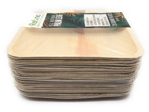 All Natural Palm Leaf Bamboo Plates - 25 Count