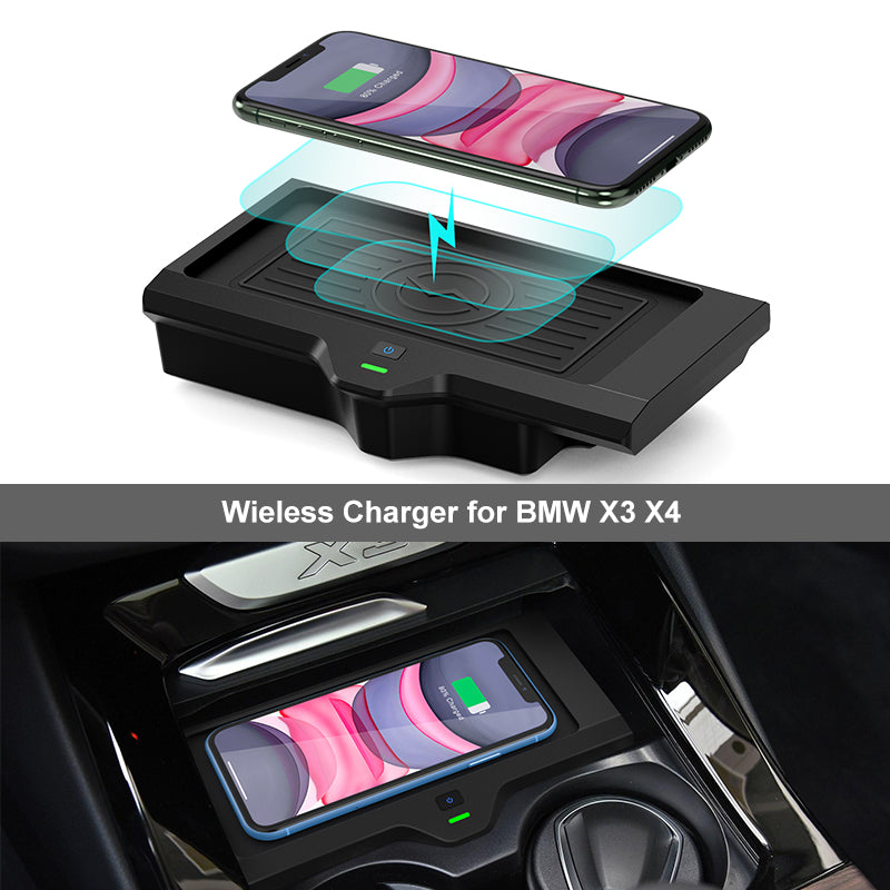 Car Wireless Charging for BMW X3 X4 2018 2019 2020 2021 – Car Qi Wireless