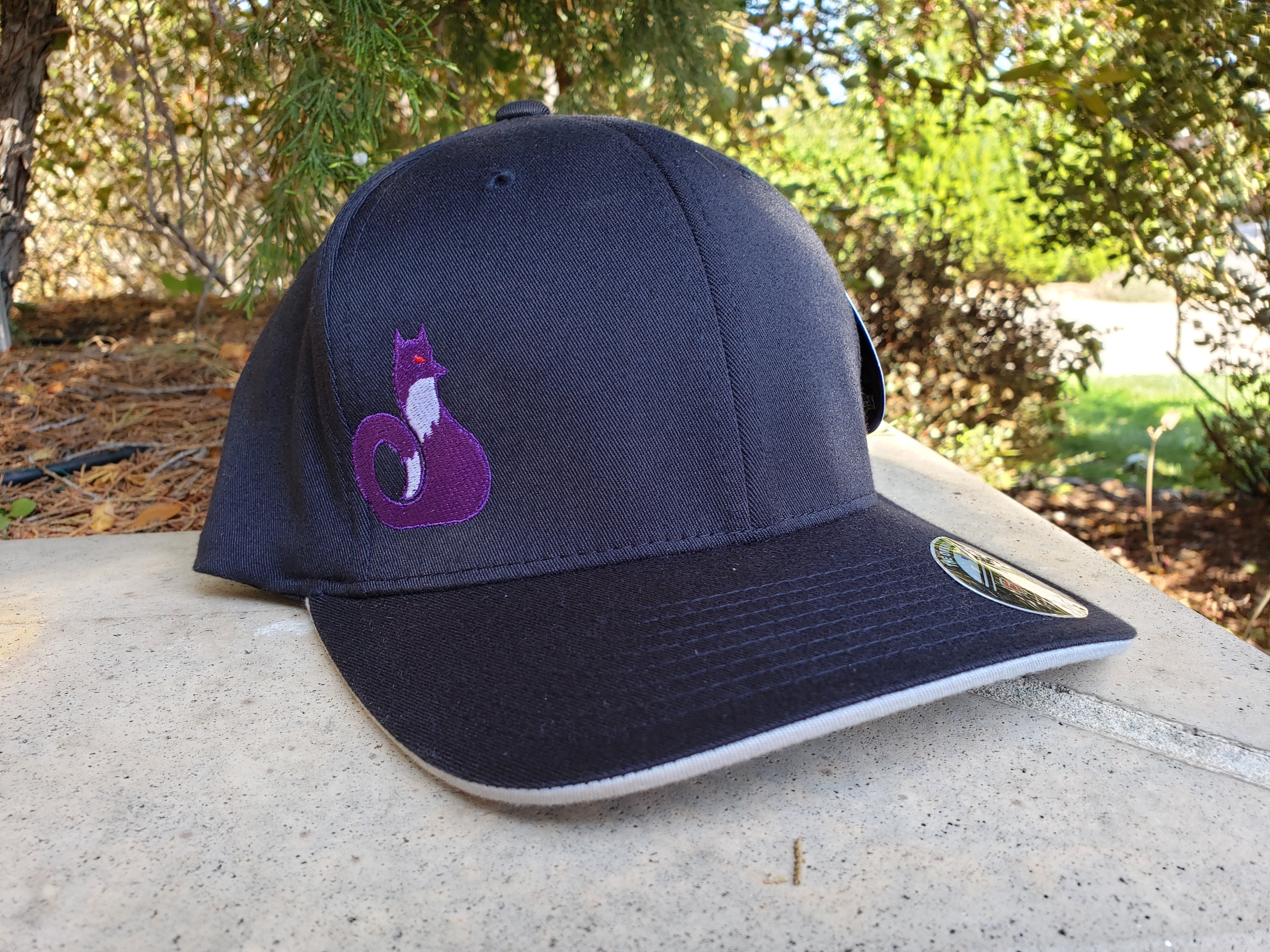 purple fox hat