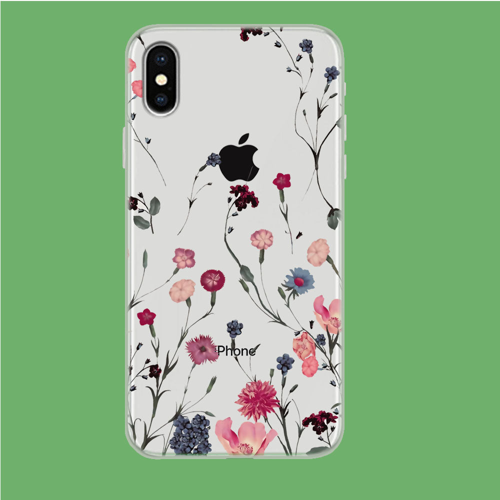 Flowering Grass iPhone Xs Clear Case