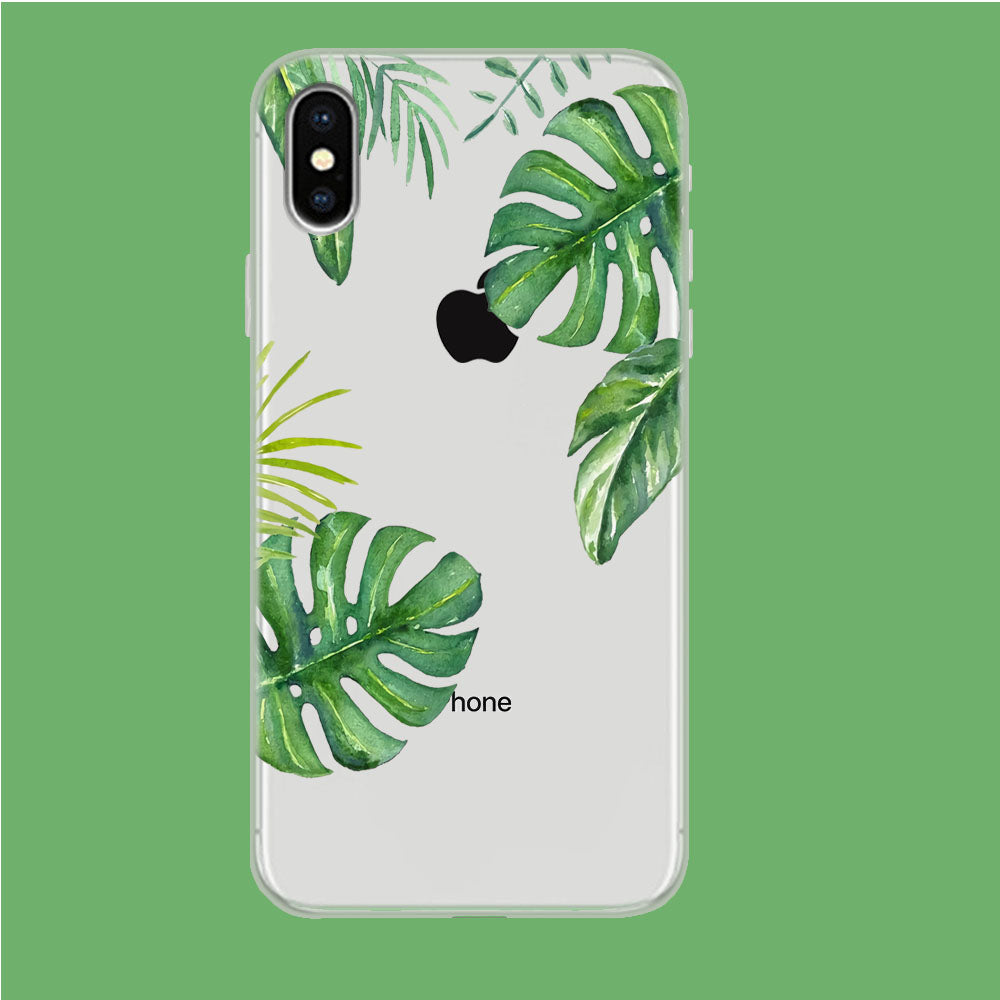 Simple Leaves iPhone Xs Clear Case