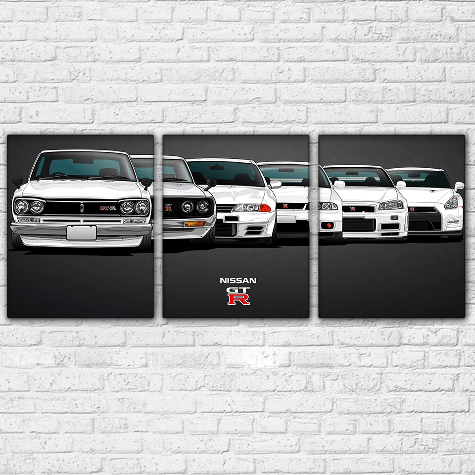 Nissan Skyline Gt R Gtr Sports Car Wall Art Decor Cozyartdecor