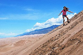 Sandboarding the Great Colorado Sand Dunes