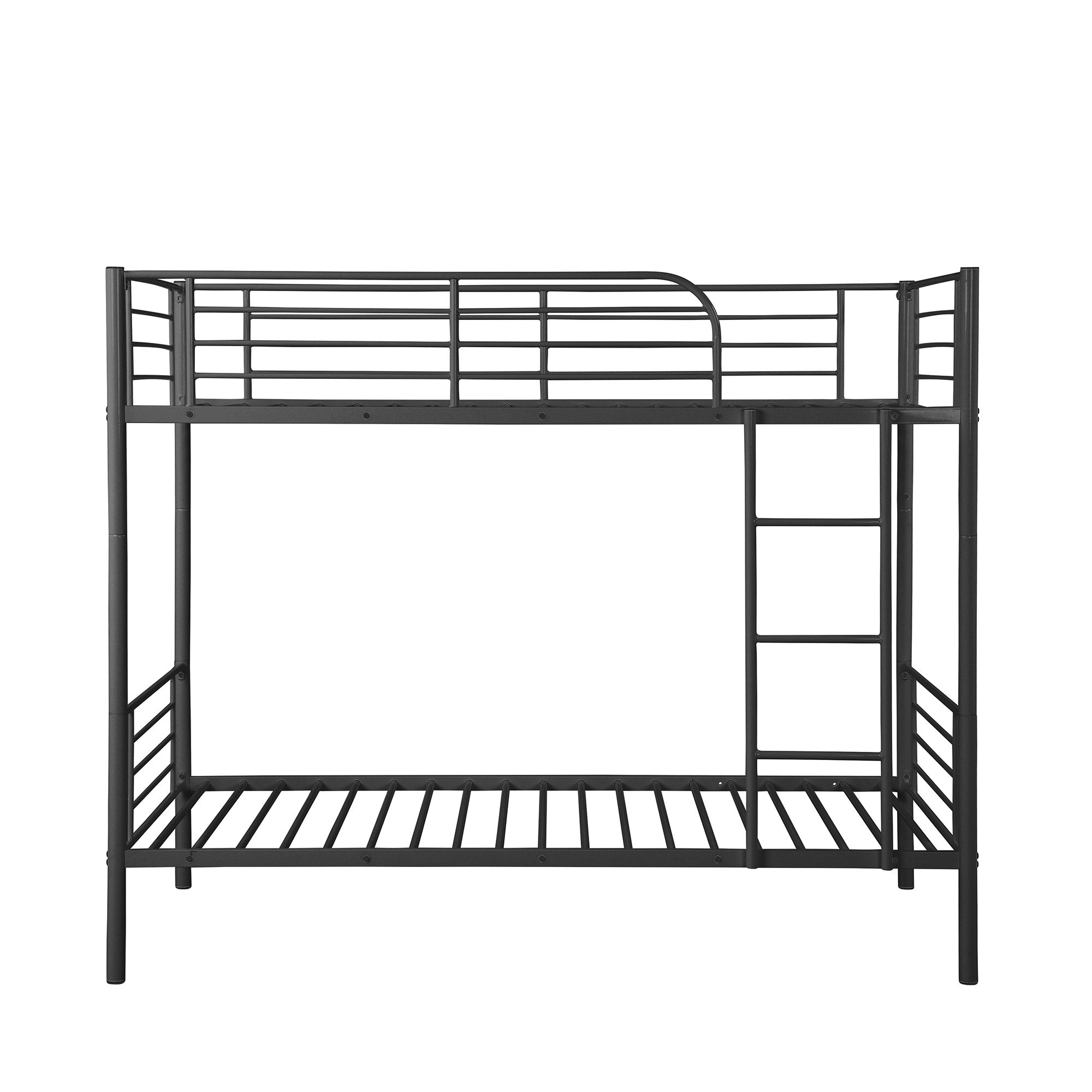 Twin over Twin Convertible Black Metal Bunk Bed – HOMEDAYBED