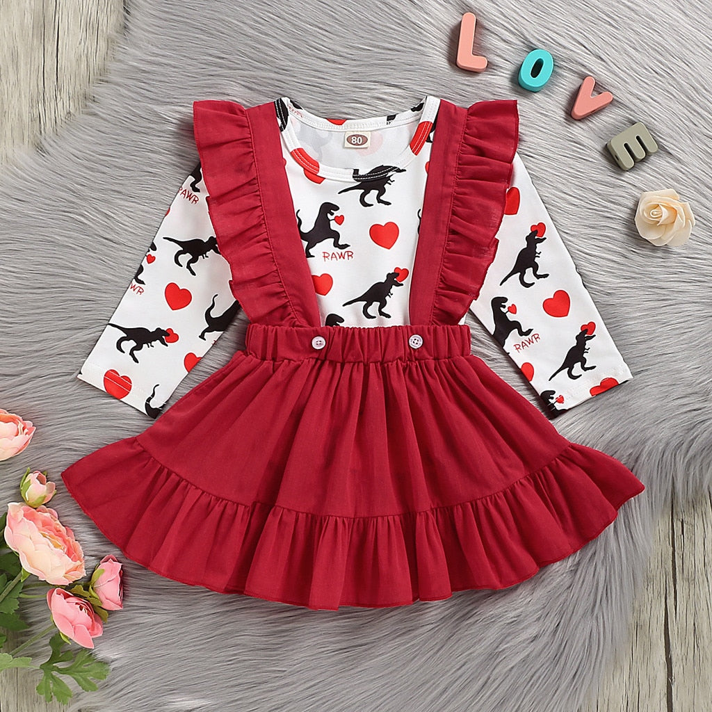 heart pinafore dress