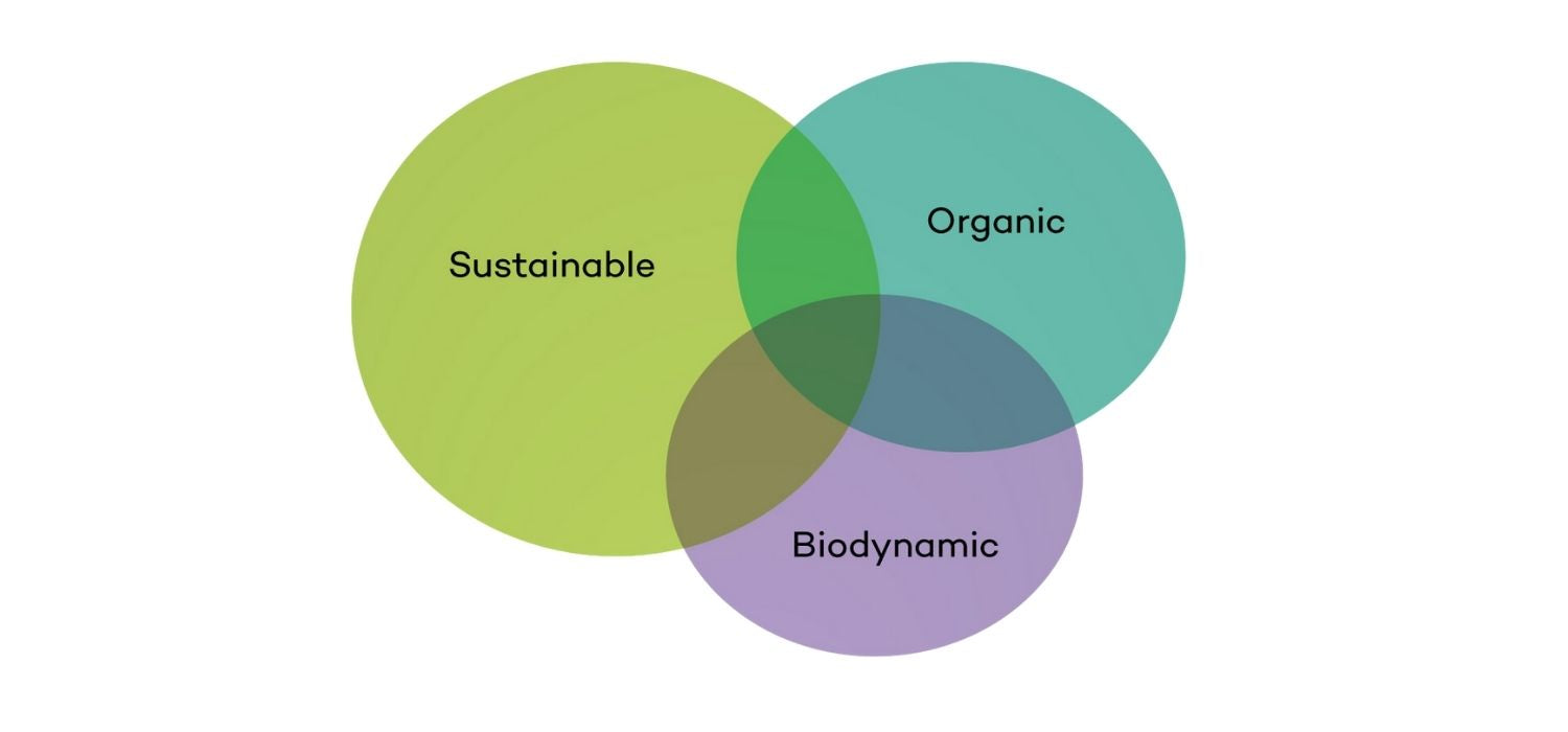 Sustainable farming is driven by both organic and biodynamic farming. Copyright: Wine Folly