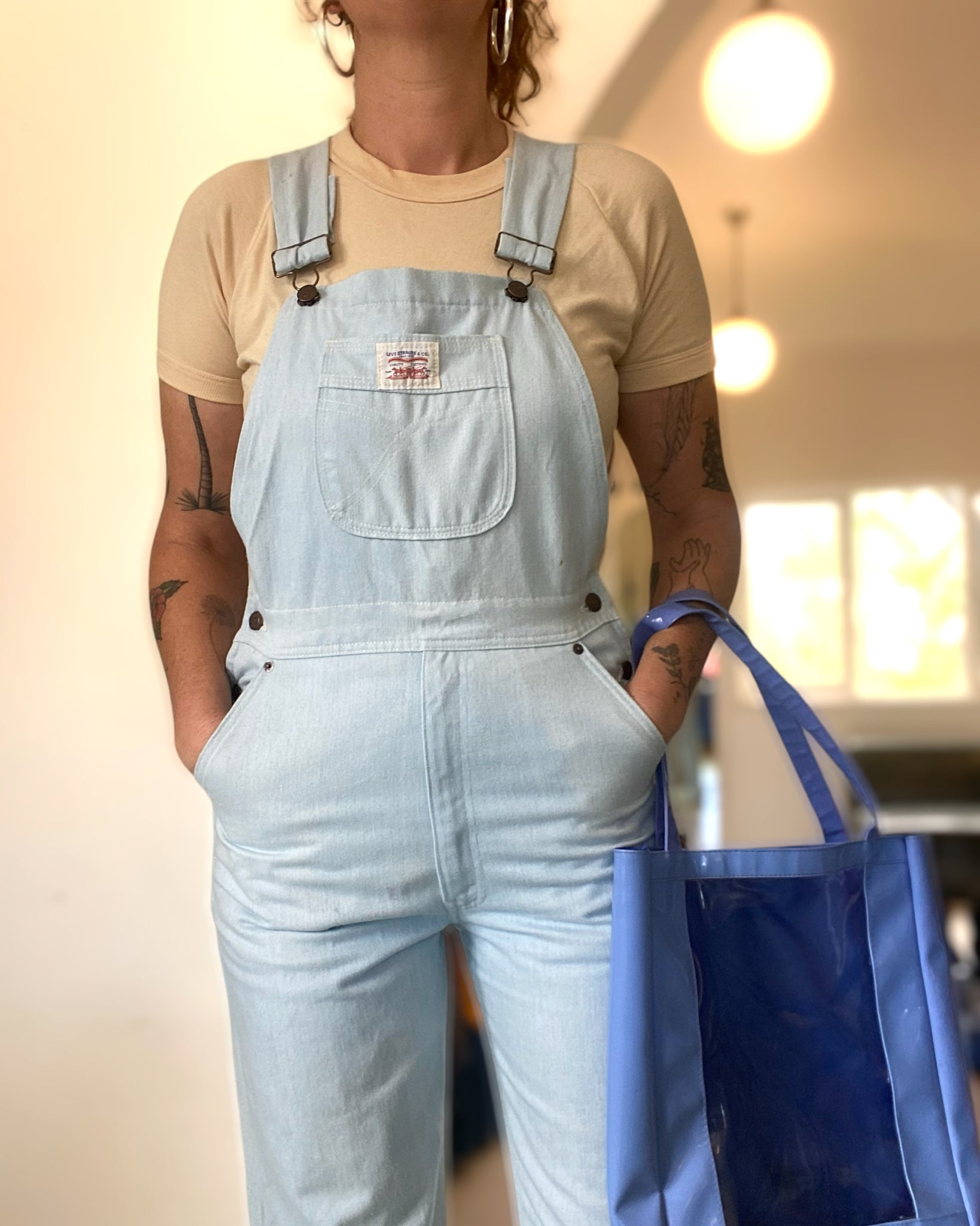 70s Levis Long Flared Leg Soft Cotton Denim Overalls – Pineapple Vintage