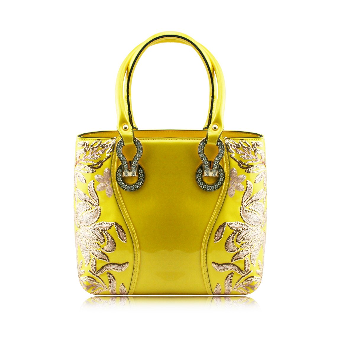 shiny patent handbag