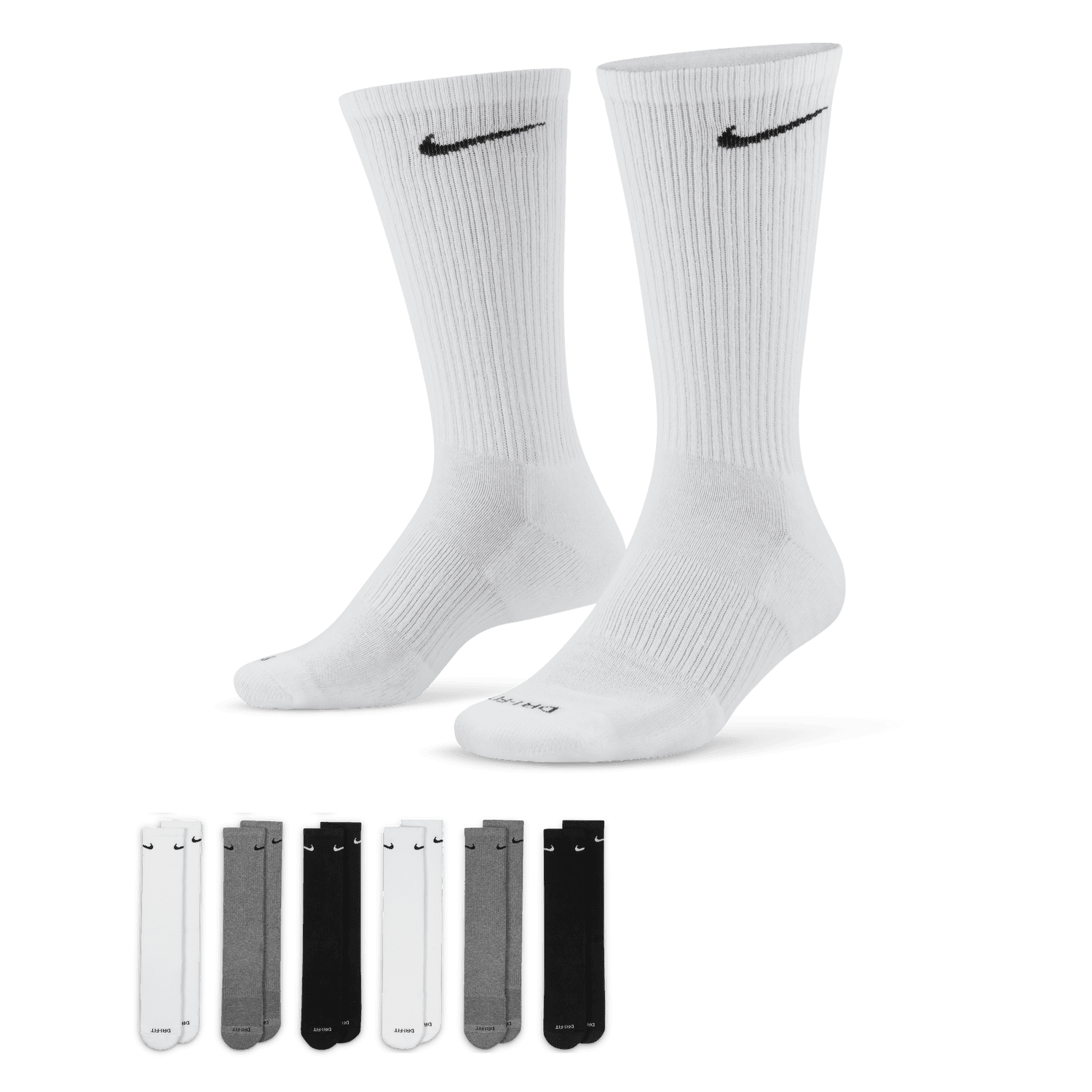 EVERYDAY PLUS CUSHION CREW TRAINING SOCK (6 PAIR) I NIKE - Momentum Clothing