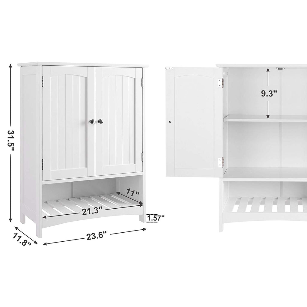 1 Free Standing Bathroom Cabinet With Adjustable Shelf Kitchen