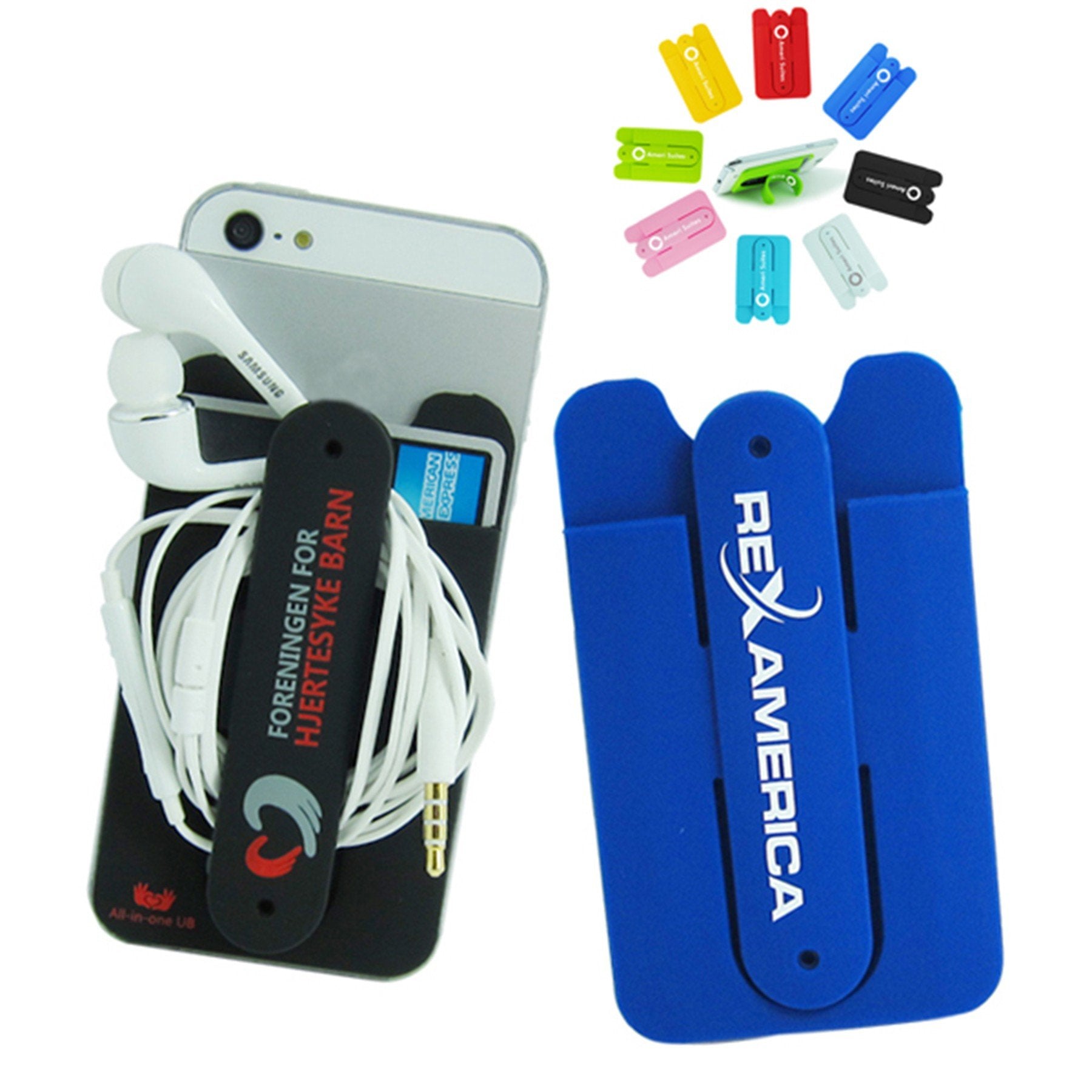 Bulk Custom Logo Silicone Phone Wallet, Silicone Case with Card Holder